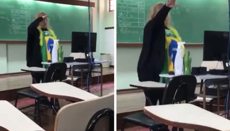 Professora que causou revolta ao fazer gesto nazista em sala de aula é demitida