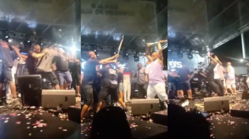 Integrantes da banda Psirico e Samba Trator trocam socos em palco na Bahia