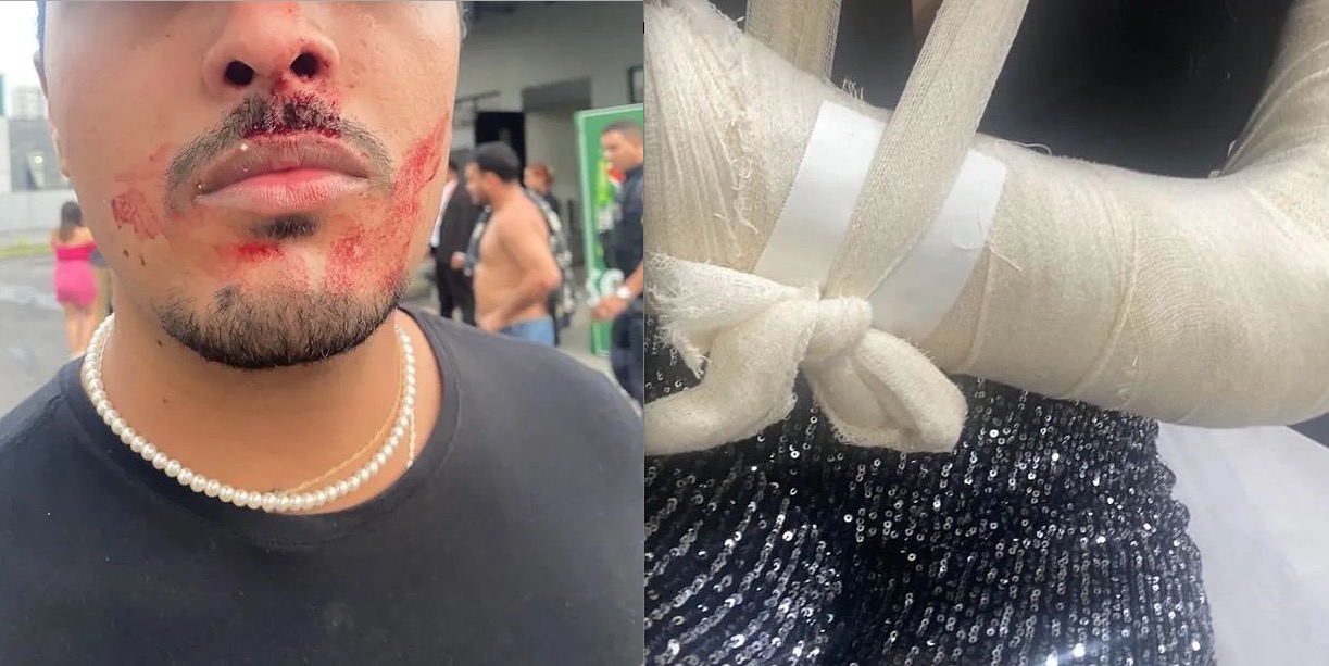 Seguranças socam clientes durante pancadaria no Caritó em Manaus