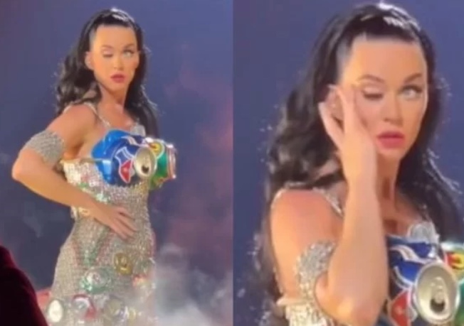 Katy Perry explica o que aconteceu com seu olho durante show em Las Vegas