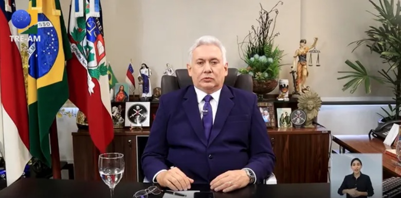 Presidente do TRE-AM grava vídeo para segundo turno e fala sobre fake news