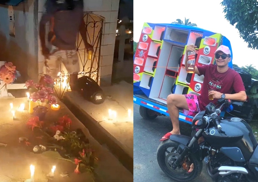 Amigos fazem festa em cemitério do Amazonas em homenagem a jovem e vídeo viraliza