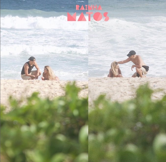 Pedro Sampaio e Pabllo Vittar são flagrados juntos em praia deserta no Rio