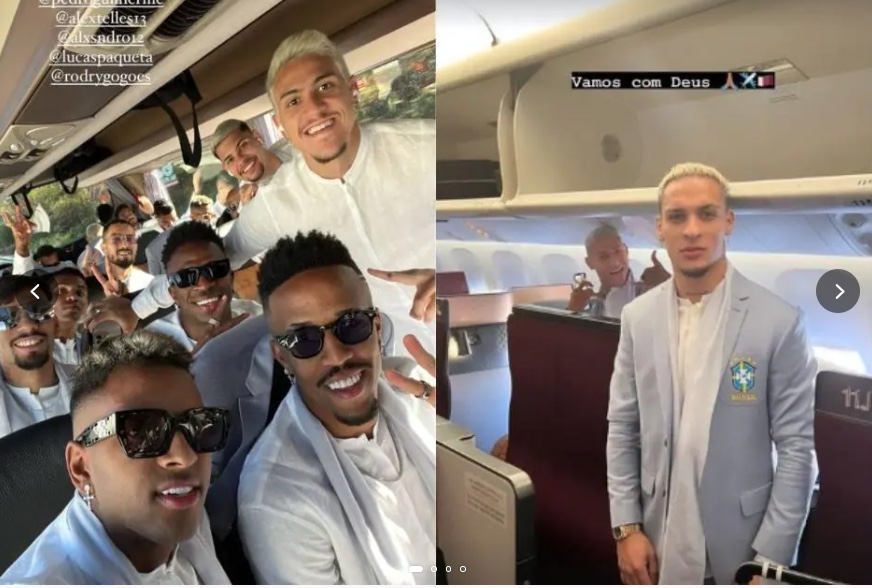 Veja fotos dos jogadores embarcando para a Copa no Catar