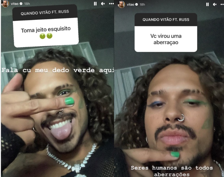 Após ser chamado de aberração e esquisito, Vitão responde: ‘Essa patrulha é um horror’