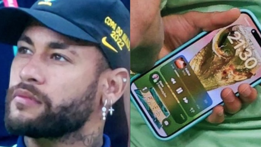 Notificação no celular de Neymar chama atenção durante jogo do Brasil: 'Bruna?'