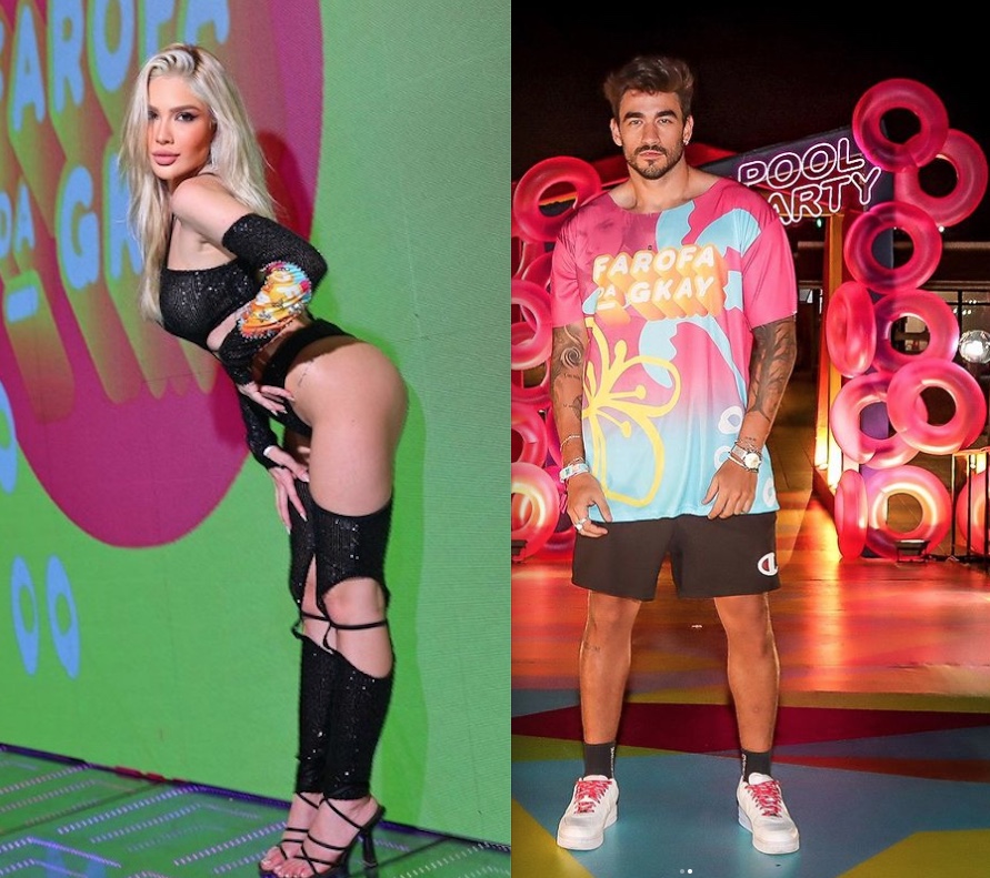 Karoline Lima é flagrada em beijão com ex-bbb Gui Napolitano na Farofa da Gkay; vídeo