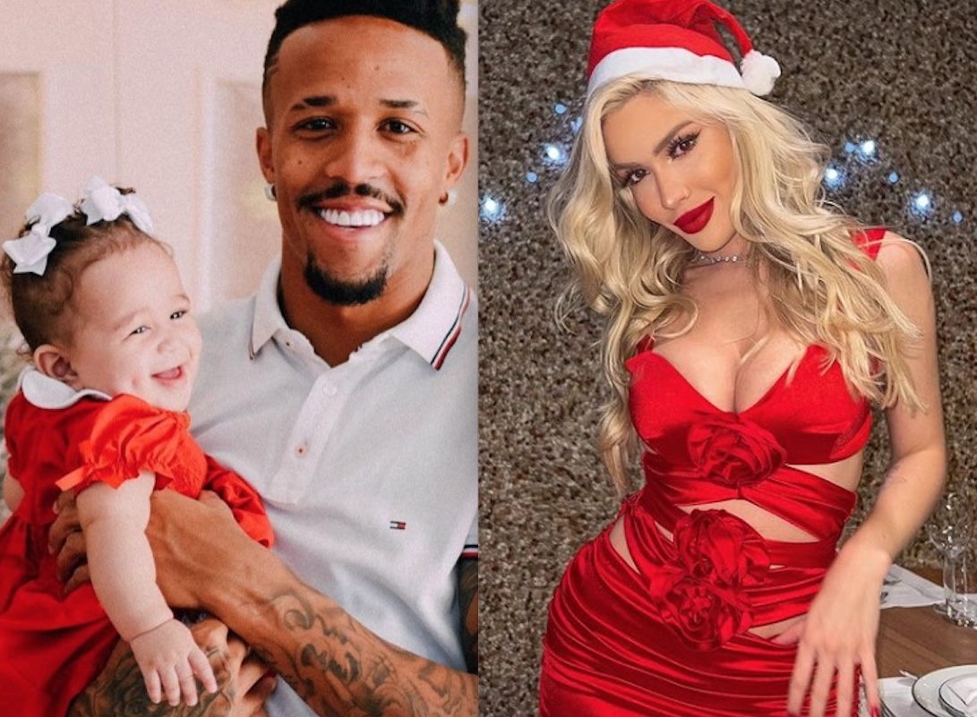 Éder Militão leva ex para passar Natal com a filha e leva alfinetada de Karoline Lima