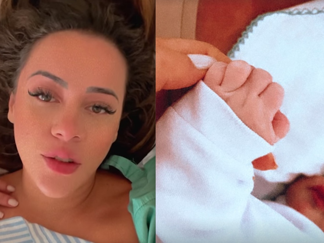 Ex-amante de Jô dá à luz a filho de jogador e relata 30 horas de parto