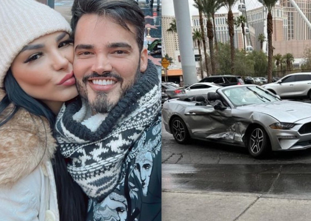 Filha de Gretchen e o marido sofrem grave acidente de carro nos EUA 