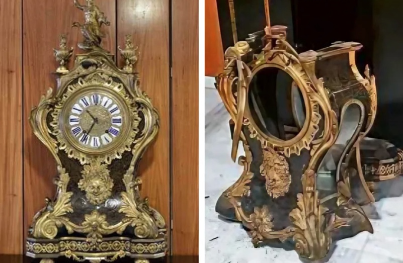 Relógio destruído em atos golpistas será restaurado com a ajuda da Suíça