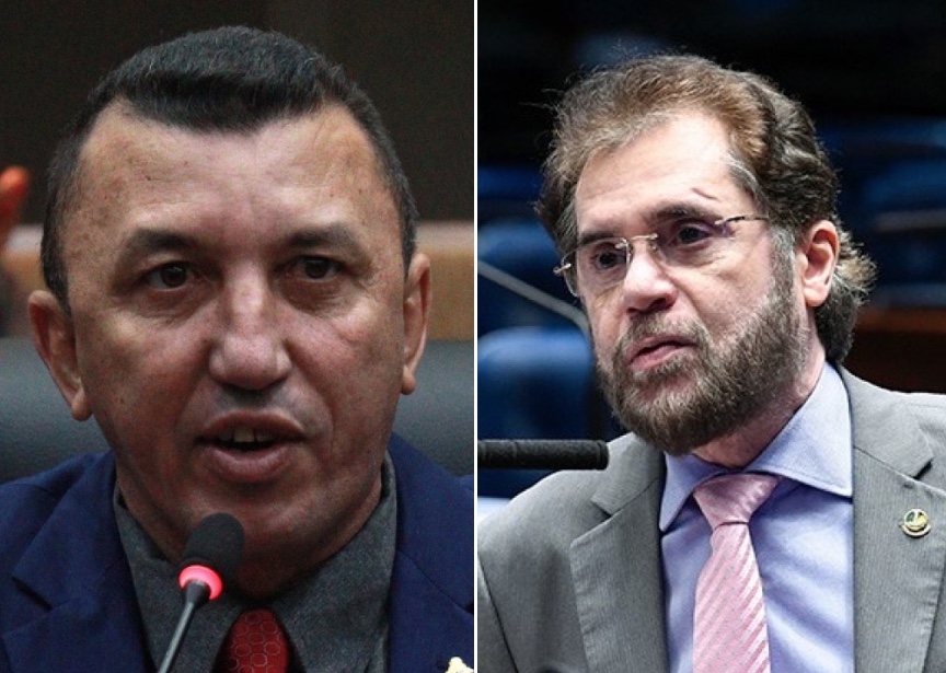 Sassá dispara contra Plínio Valério: ‘Em vez de buscar apoio para a Suframa, senador vai fazer visita para bandido’