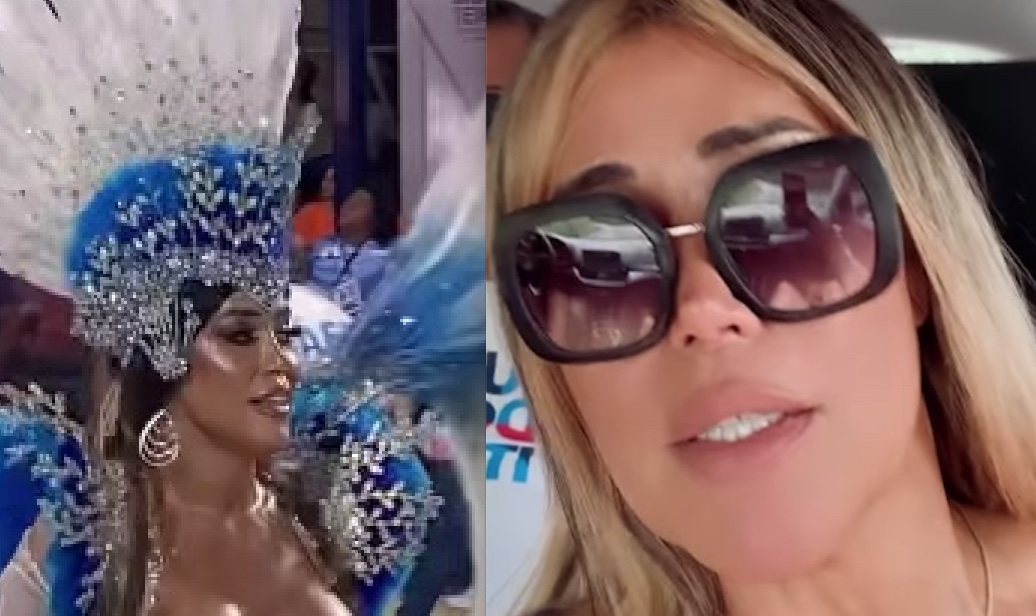 Mulher Abacaxi diz que marido terminou casamento após ela desfilar com os seios de fora