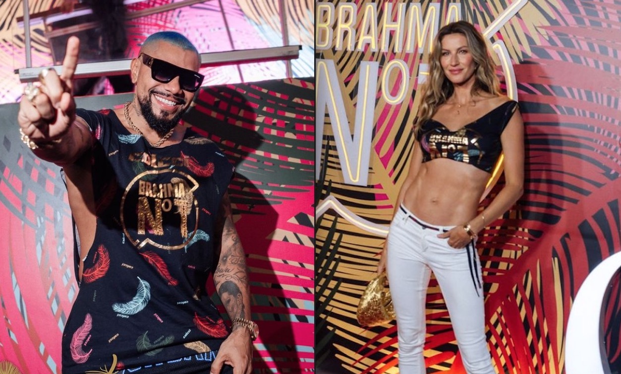 Naldo mostra Gisele na Sapucaí após dizer ter convidado modelo para Carnaval