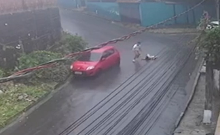 Vídeo: Criança é arremessada ao ser atropelada por carro em Manaus; motorista fugiu