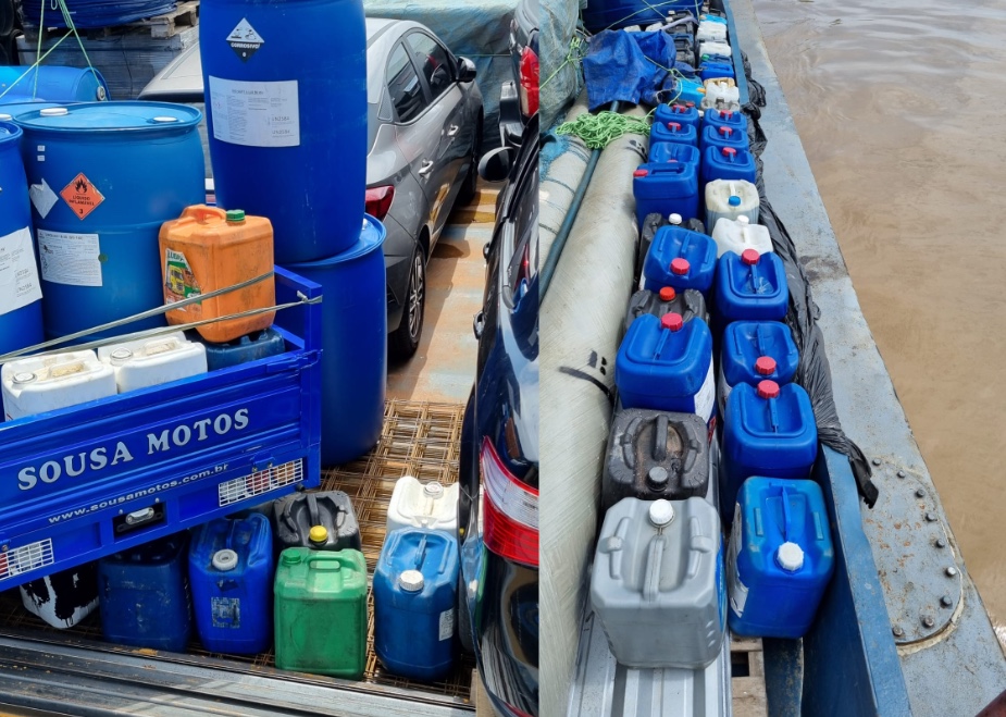 Polícia apreende 1,9 mil litros de óleo ilegal em embarcação no Amazonas