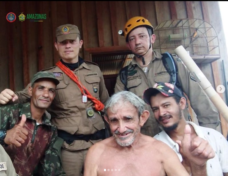 Idoso desaparecido há 2 dias na BR-174 é resgatado por bombeiros