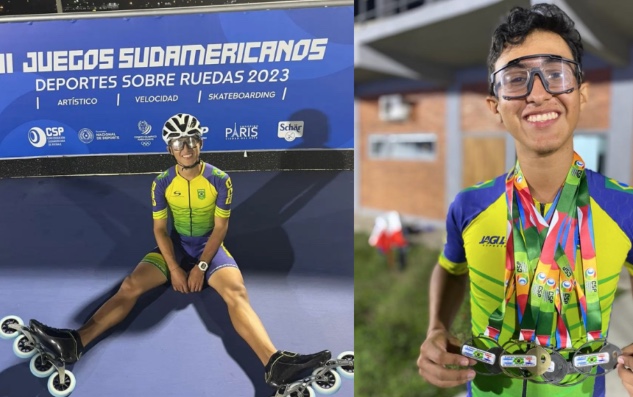 Patinador amazonense vence prova no Paraguai e se classifica para Mundial na Itália
