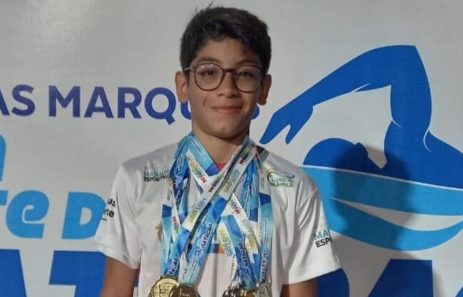 Atleta de Manaus quebra recordes e conquista 11 medalhas de natação no Maranhão