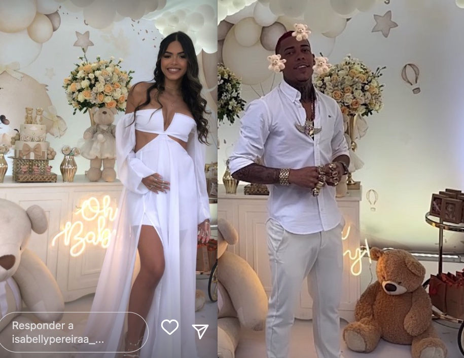 Cristiano Ronaldo ou Jade?  MC Poze faz chá revelação de bebê e escolhe nome