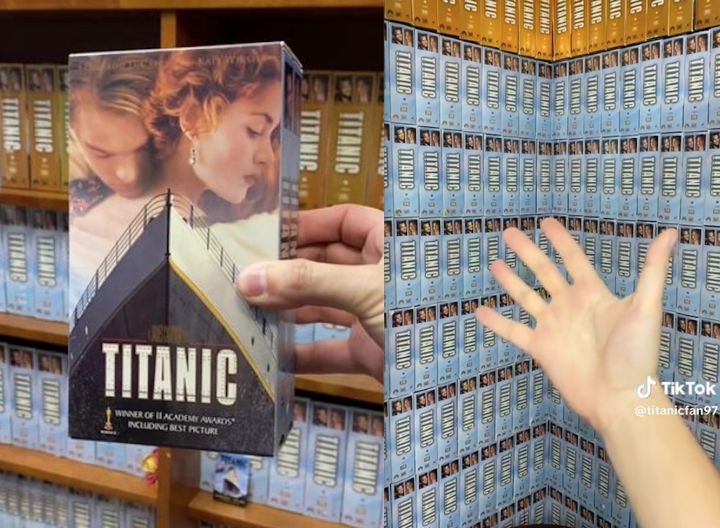 Fã de Titanic viraliza ao mostrar coleção com mais de mil VHS do filme
