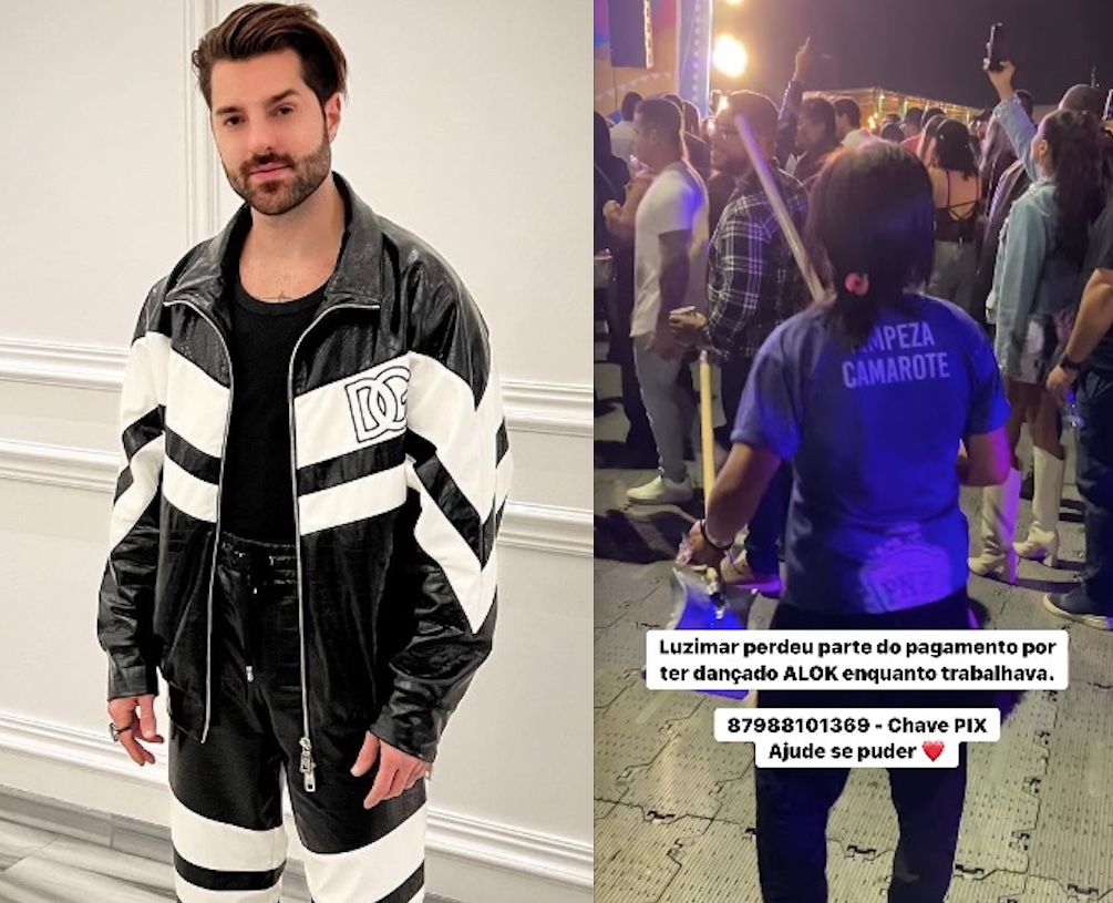Alok toma atitude após funcionária de limpeza perder parte do salário por dançar em show