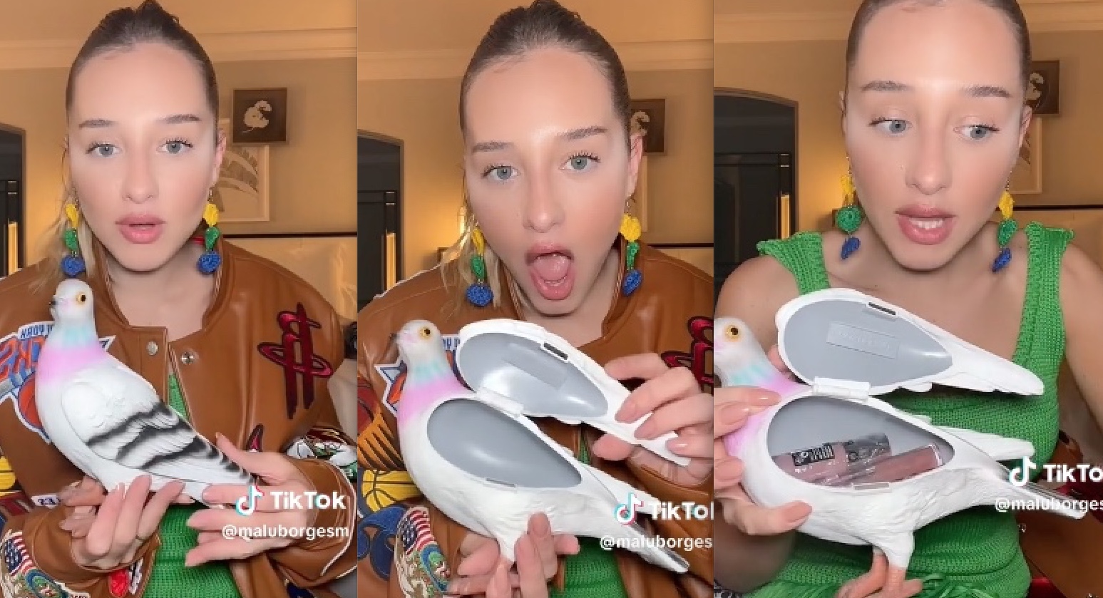 Influencer viraliza com bolsa de pombo de R$ 4 mil; item já foi usado por Gkay