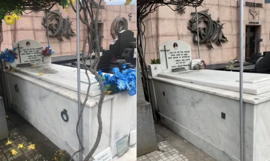 Túmulo da cantora Clara Nunes tem objetos furtados no Rio 