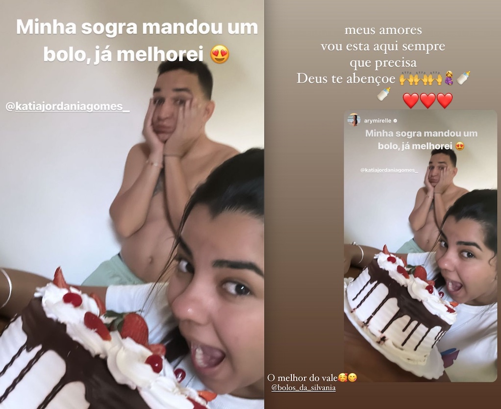 Mãe de João Gomes esquece desavença e presenteia nora grávida: ‘vou estar aqui sempre'