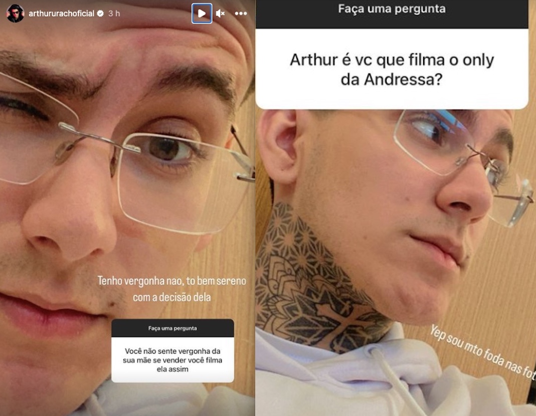 Filho de Andressa Urach choca ao dizer que é ele quem filma a mãe para o OnlyFans