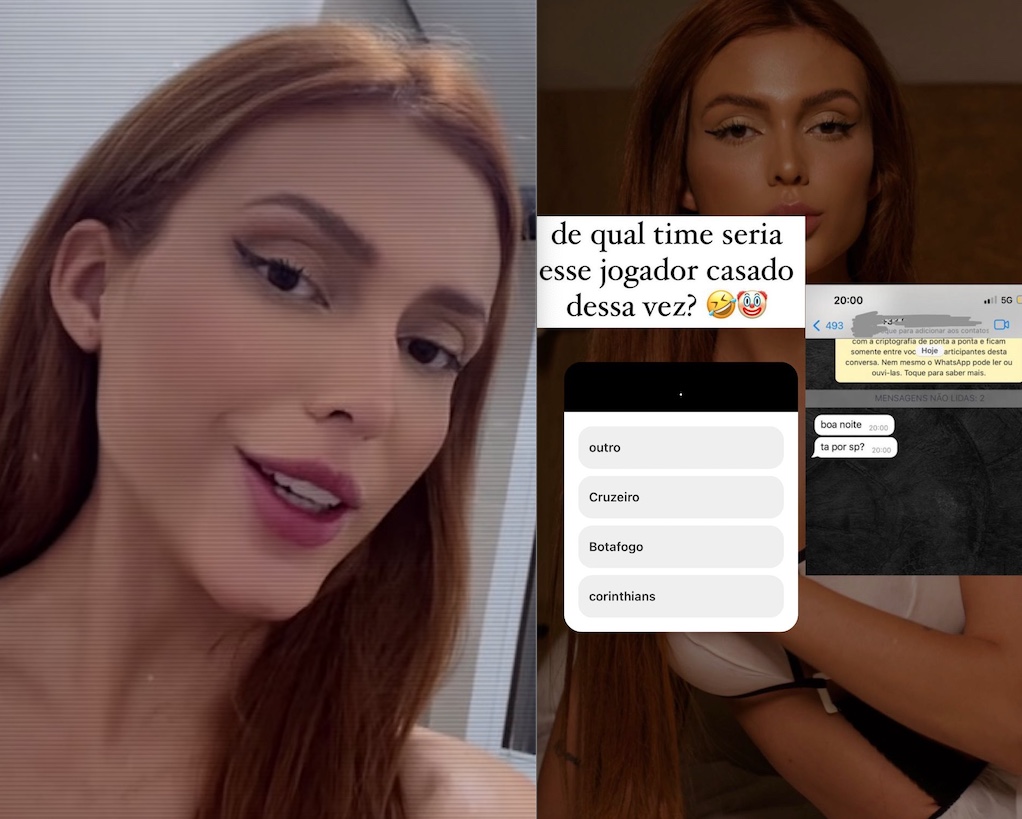 Ex-amante de Neymar expõe print com mensagem de outro jogador casado