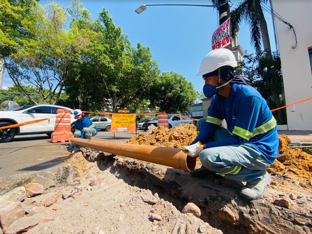 Vias do bairro Adrianópolis serão interditadas para obras em rede de esgoto em Manaus
