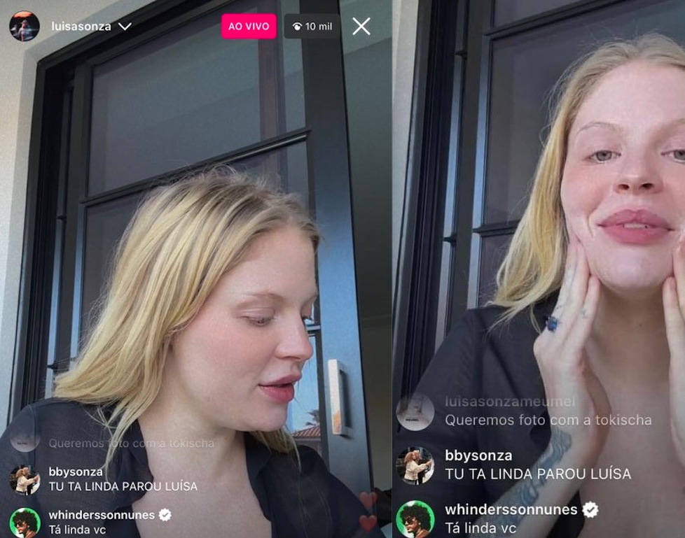 Whindersson elogia Luísa Sonza durante live e agita fãs do ex-casal