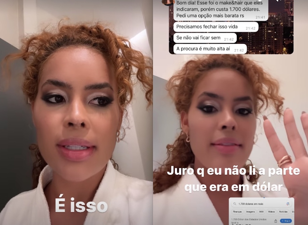 Antes do Grammy, Sthe Matos confunde real com dólar e paga R$ 8 mil em maquiagem na Espanha