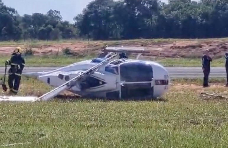 Helicóptero com servidores do Governo de MS cai minutos após passar por checagem 