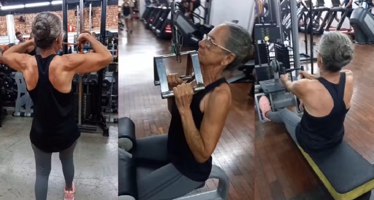 'Vovó Maromba': Idosa de 73 anos vira influencer ao mostrar rotina na academia