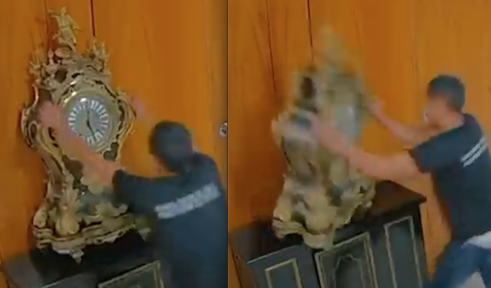 Moraes vota para condenar homem que quebrou relógio histórico no 8 de janeiro