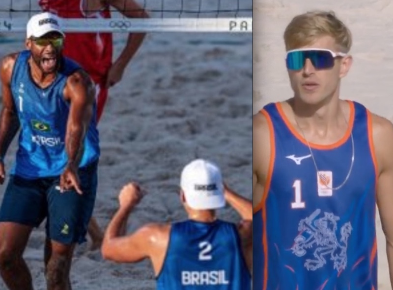 No vôlei de praia, Evandro e Arthur enfrentam holandês condenado por estupro