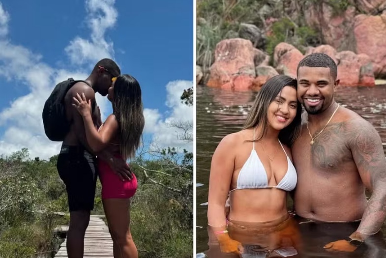 Davi Brito posa com nova namorada e faz promessa: ‘vou amar a vida com você'