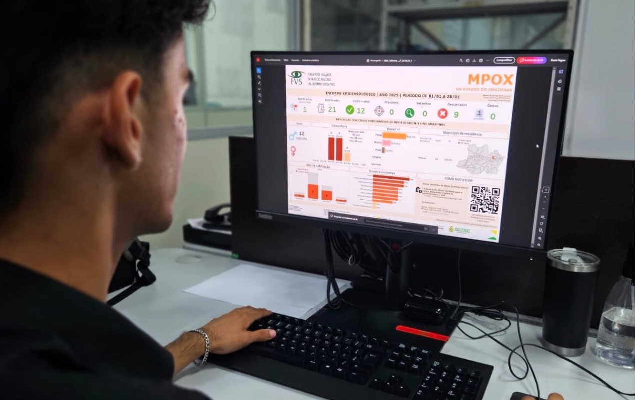 Amazonas tem 12 casos de Mpox confirmados nos primeiros 28 dias do ano