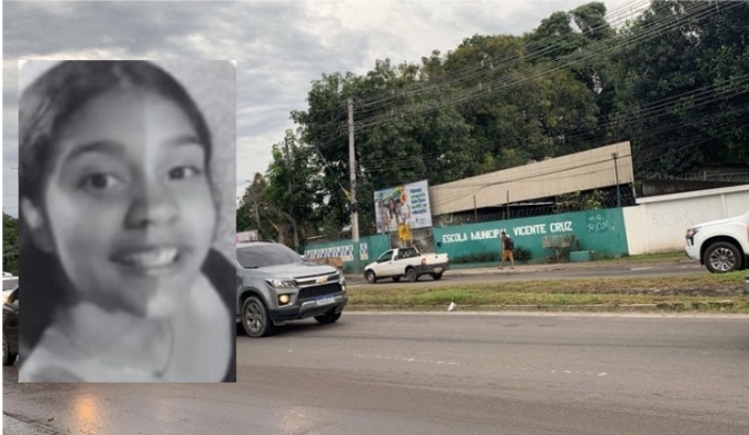 Estudante atropelada na frente da escola morre em Manaus
