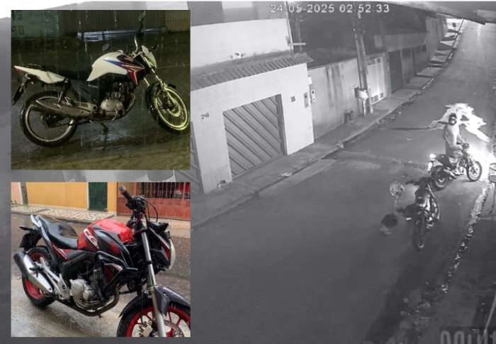 Criminosos roubam motos da frente de casa em Manaus; vídeo