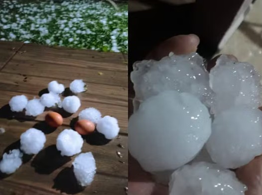 "Bolas" de granizo causam destruição em Santa Catarina e estado recebe alerta vermelho