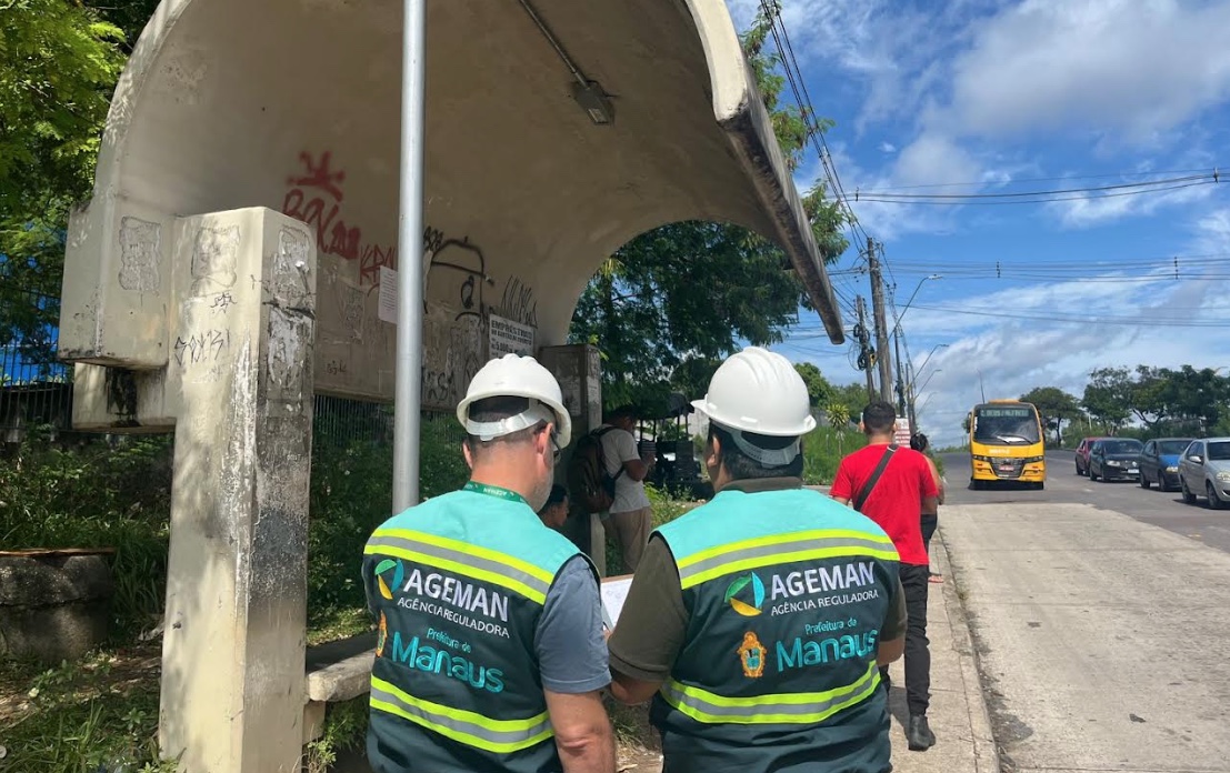 Nova iluminação em pontos de ônibus de Manaus reforça segurança e é fiscalizada pela Ageman