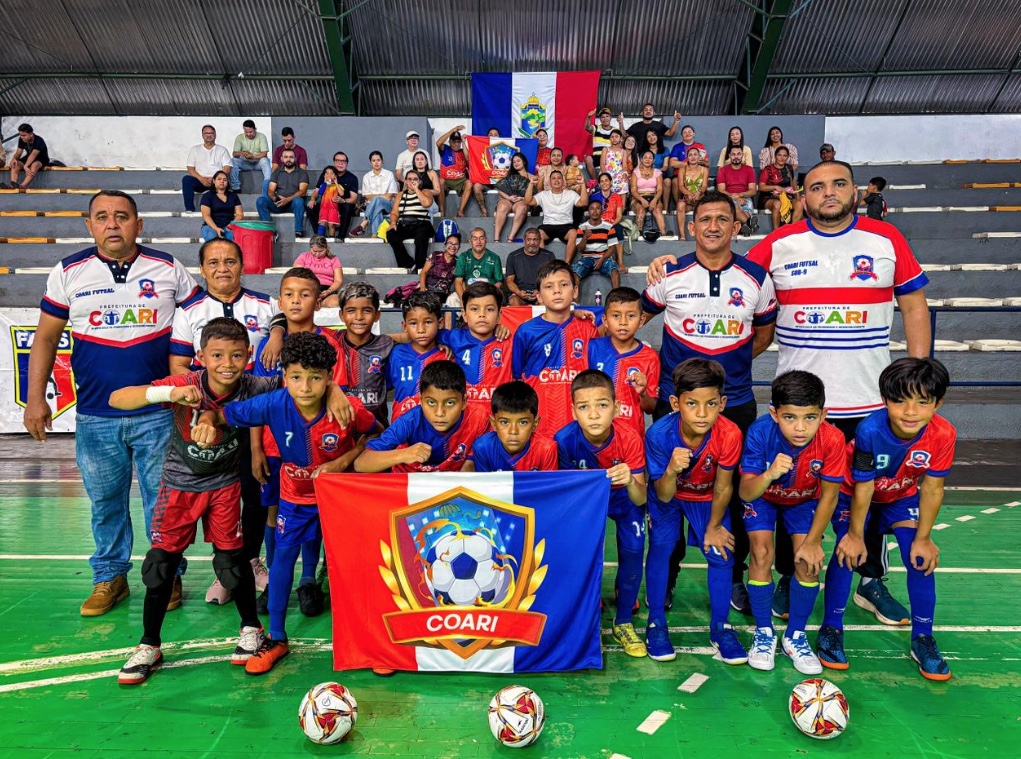 Coari domina rodada em Manaus e segue forte no Campeonato Amazonense Sub-9 de Futsal