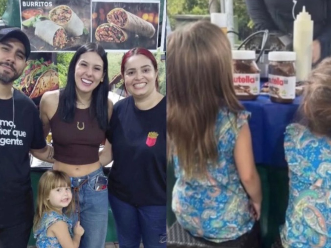 Clima descontraído! Ana Castela curte noite com filhos de Zé Felipe em pastelaria