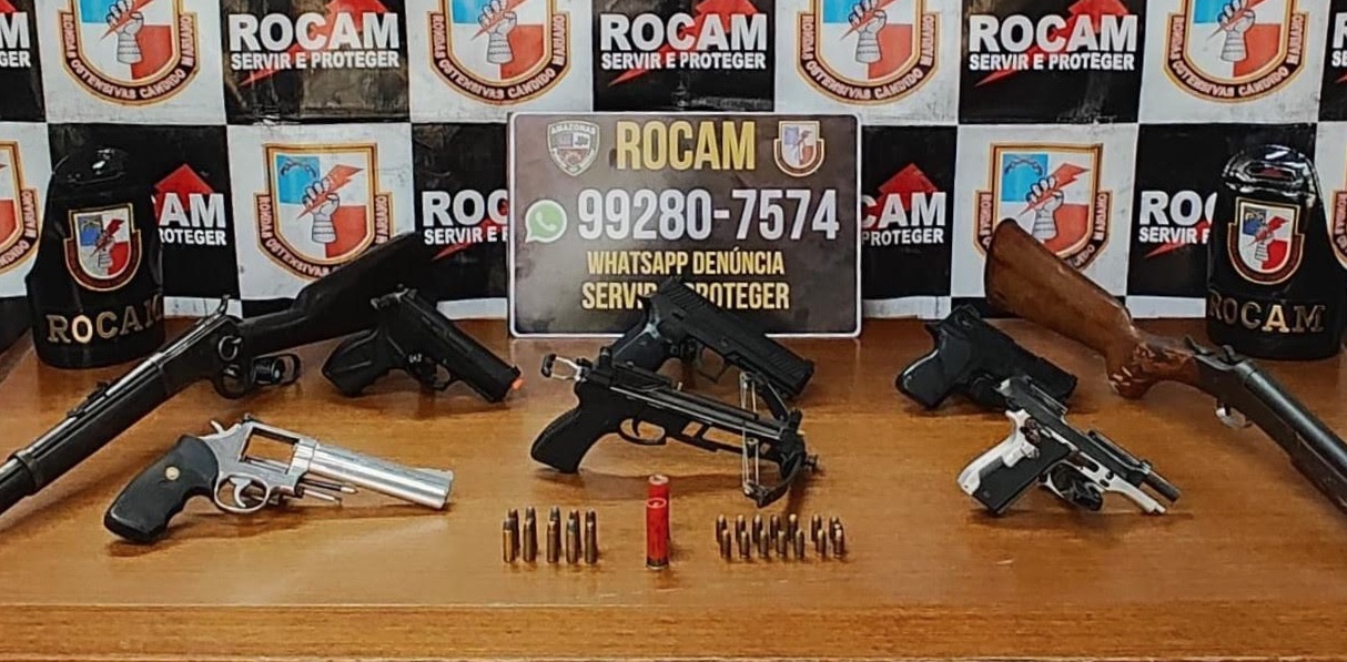 Rocam resgata mulher de cárcere privado e apreende arsenal em sítio no Amazonas