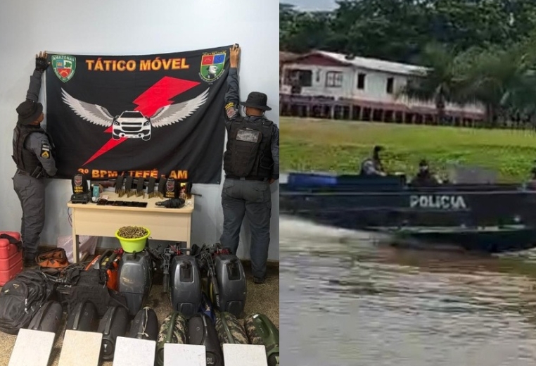 PM troca tiros com "piratas do rio" e apreende mais de mil munições em Japurá