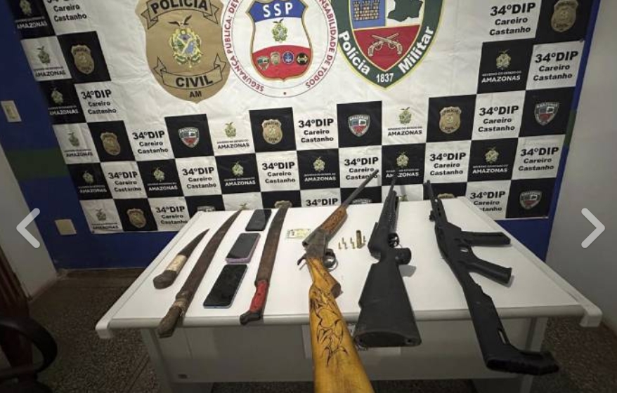 Jovem de 19 anos é detido após disparos e incêndio em Careiro Castanho