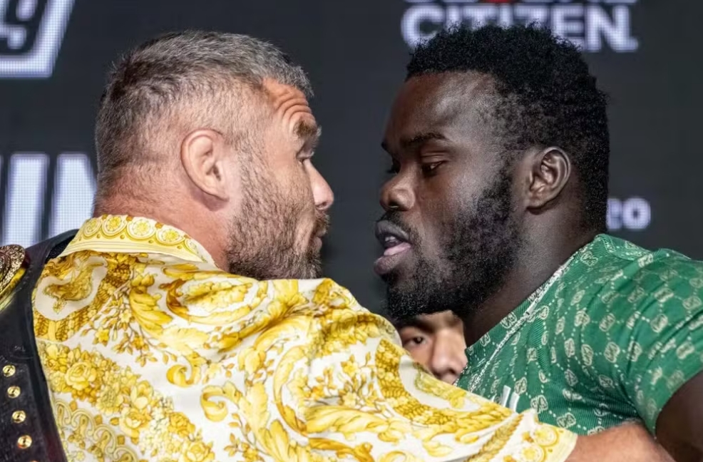 Pesos-pesados quase brigam em encarada antes da luta